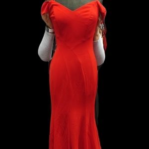 Womens Red Mermaid dress